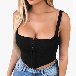 Women's Sexy Sleeveless Central Single-row Top